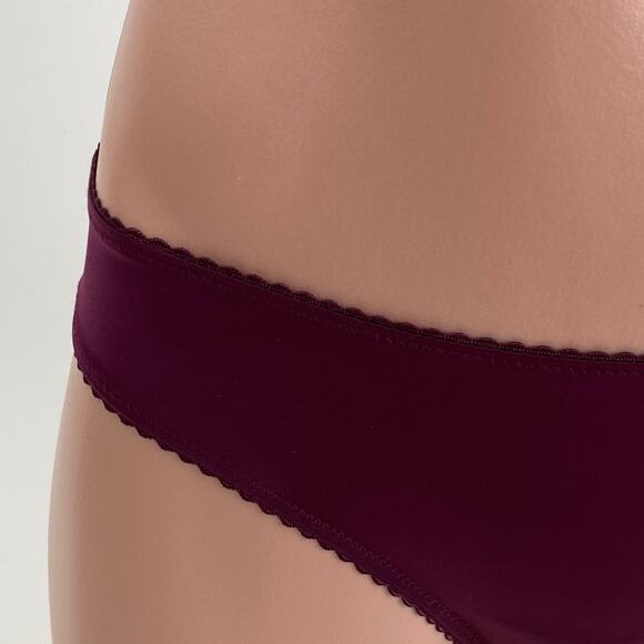 Victoria's Secret Very Sexy Lined Demi Bra 32C Brief XS Burgundy Set - Picture 9 of 12